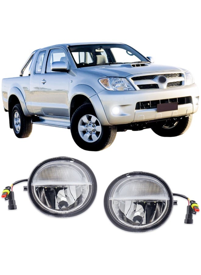 DLAA Pack of 2 Front Universal High Power Daytime Running TY4613L LED Fog Lamp with Turning Light Function, Wires & Switch Suitable for TY Cars | 1 Year International Warranty - Image 1